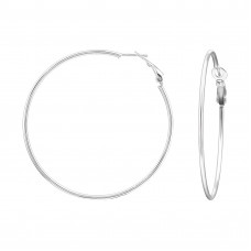 1.8x55mm Sterling Silver Ear Hoops with French Lock