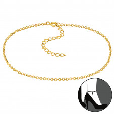 Round Link Sterling Silver Anklet