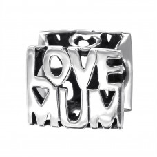 Silver Love Mum Bead