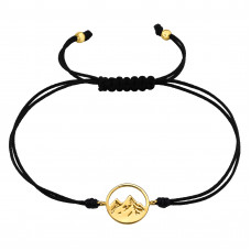 Mountain Sterling Silver Adjustable Corded Bracelet