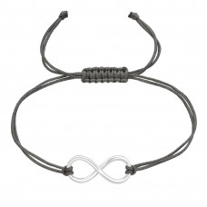 Silver Infinity Corded Bracelet