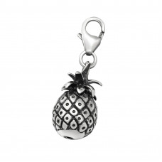 Silver Pineapple Clip on Charm