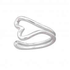 Heart Sterling Silver Ear Cuff