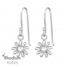 Silver Flower Earrings