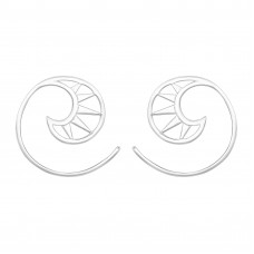 Sunburst Sterling Silver Earrings