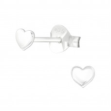 3.6mm Heart Sterling Silver Children's Ear Studs