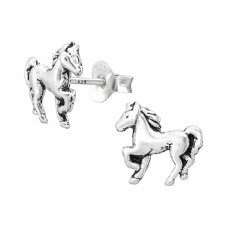 Children's Silver Horse Ear Studs
