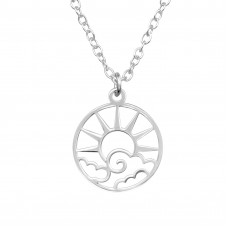 Sunset and Cloud Sterling Silver 45cm Necklace
