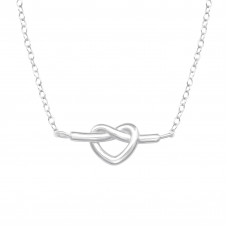 Heart Knot Sterling Silver Necklace