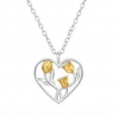 Tulip Sterling Silver Necklace