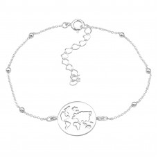 Silver World Bracelet