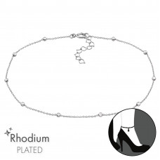 Silver Ball Anklet