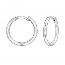 1.5x14mm Sterling Silver Huggie Hoops