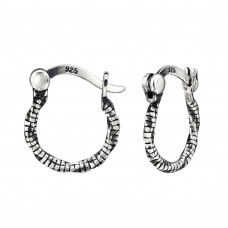 Twisted Sterling Silver Ear Hoops