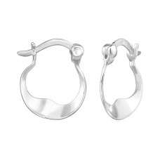 Silver Ear Hoops with French Lock