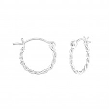 Silver 15mm Bali Hoops