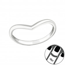 Silver Heart Midi Ring
