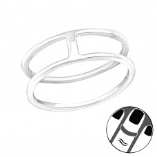 Silver Line Midi Ring