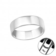 Silver Plain Midi Ring