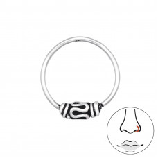 Bali Sterling Silver Nose Hoop