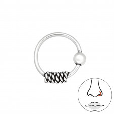 Silver Bali Nose Ring