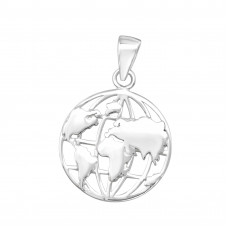Silver World Pendant