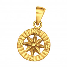 Silver Compass Pendant