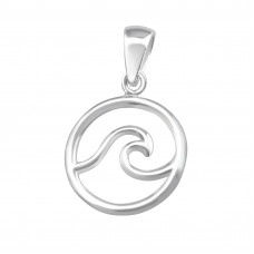 Silver Wave Pendant