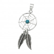 Silver Dreamcatcher Pendant