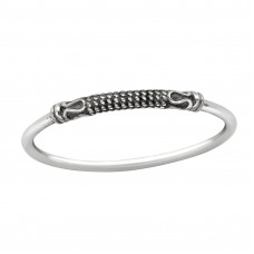 Silver Bali Rope Ring