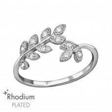 Branch Sterling Silver Ring with Cubic Zirconia