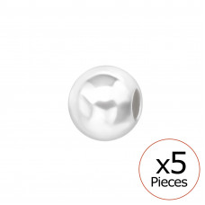 4mm Ball Bead Sterling Silver Finding (x5)