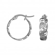 20mm Celtic Knot Stainless Steel Hoops with French Lock