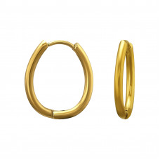 2x18mm Stainless Steel Gold Color Huggie Hoops