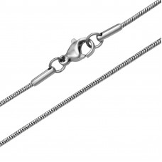 Round Snake 1.2mm Thick Single Chain Stainless Steel Necklace 45cm