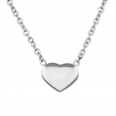 High Polish Surgical Steel Heart Necklace