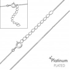 39cm Snake Sterling Silver Single Chain with 3cm Extension Included