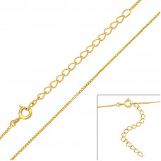 45cm Snake Sterling Silver Single Chain with 5cm Extension Included