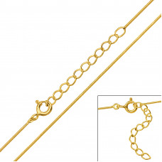 39cm Snake Sterling Silver Single Chain with 3cm Extension Included