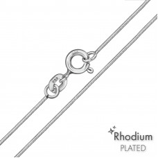 45cm Snake Sterling Silver Single Chain