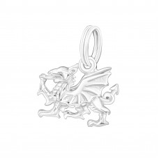Silver Dragon Charm with Split Ring