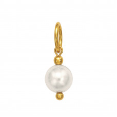 Stainless Steel Gold Color Pendant with Hanging Imitation Shell Pearl