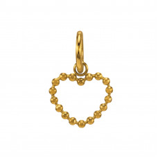 11mm Dots Heart Stainless Steel Gold Color Pendant