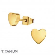 Heart Titanium Ear Studs