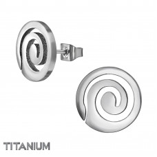 Round Coil Titanium Ear Studs
