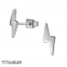 11mm Thunderbolt Titanium Ear Studs