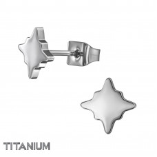 5mm Morning Star Titanium Ear Studs