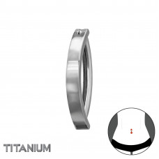 1.6x12mm (14G) G23 Titanium Hinged Curved Bar Belly Button Clicker Ring